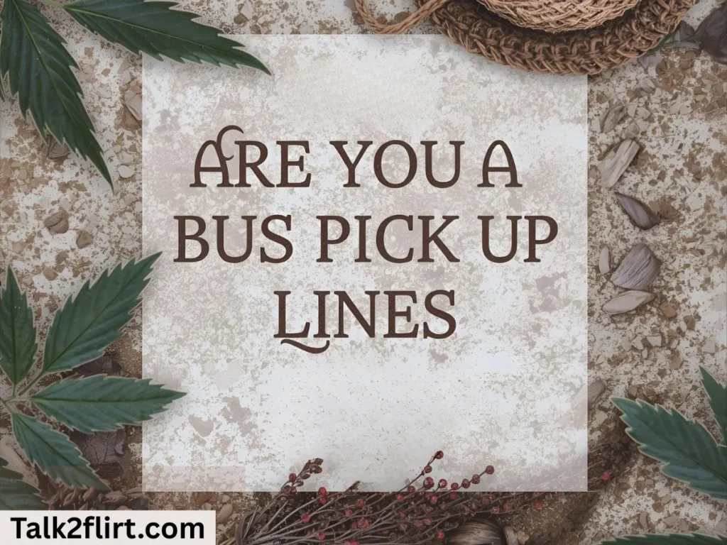 Are You a Bus Pick Up Lines