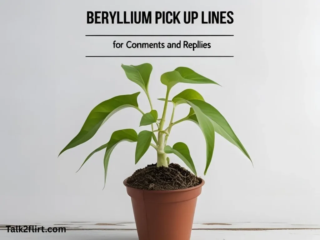 Beryllium Pick Up Lines for Comments and Replies