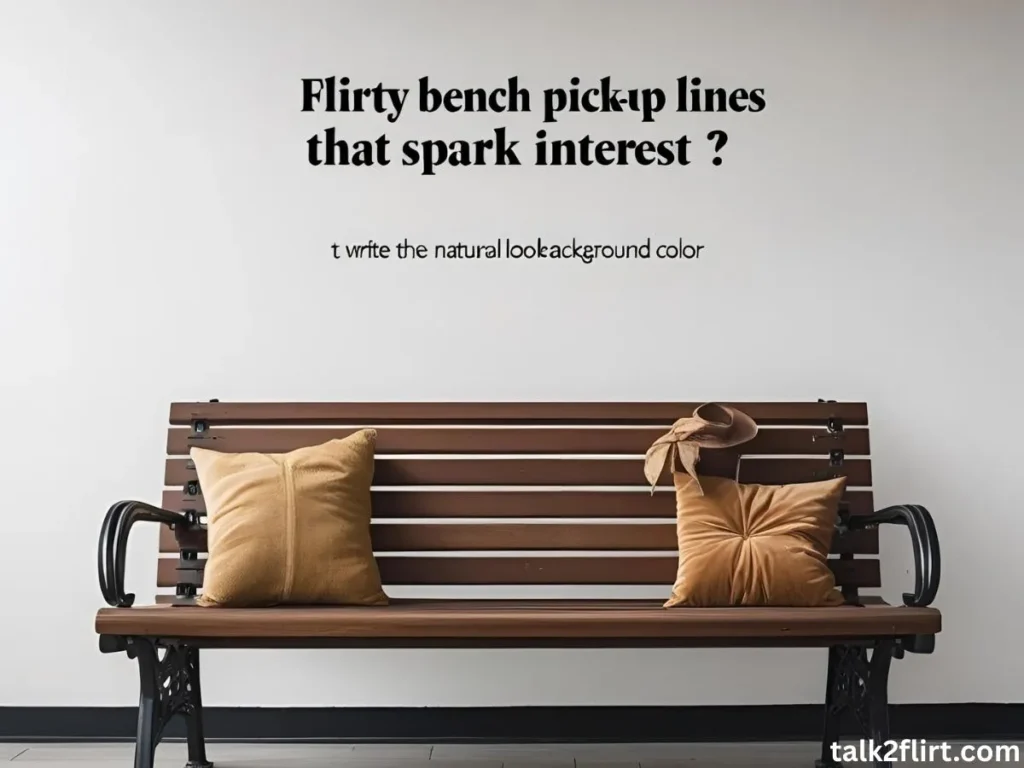 Flirty Bench Pick-Up Lines That Spark Interest