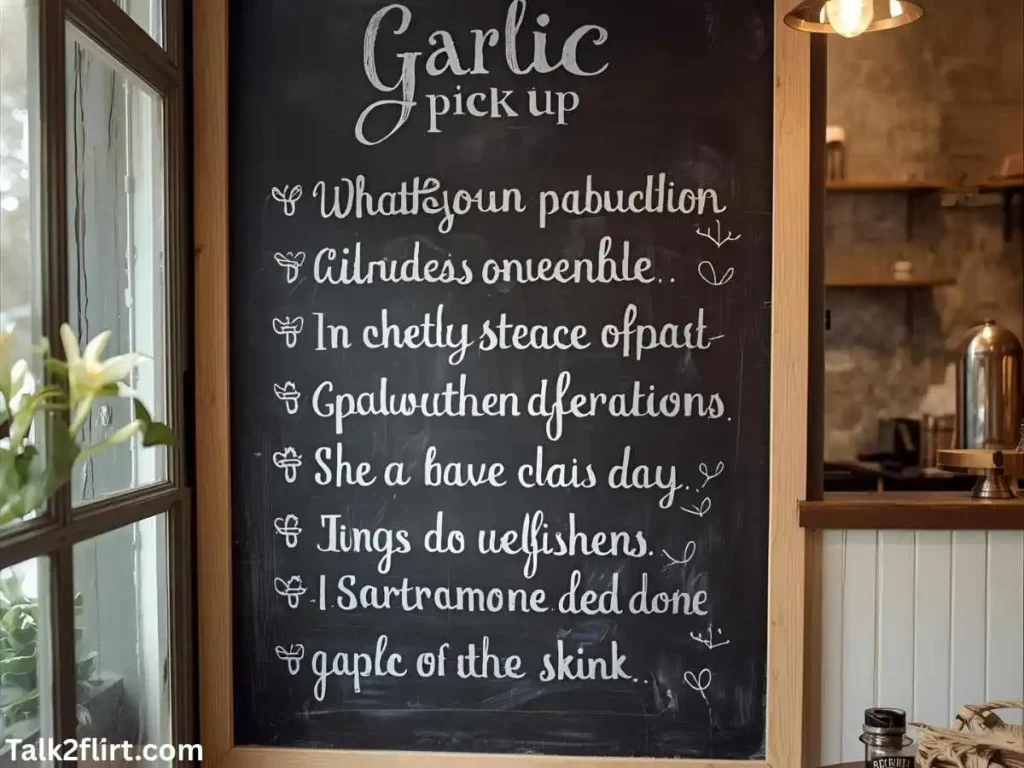 Garlic Pick Up Lines for Instagram Captions
