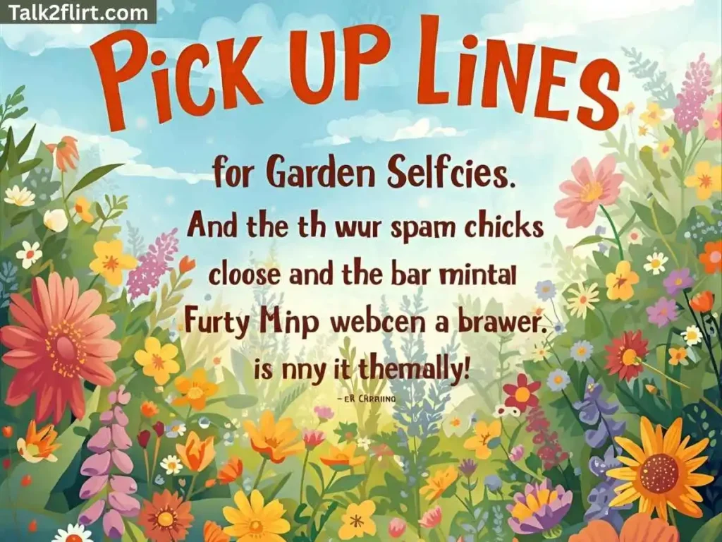 Pick Up Lines for Garden Selfies and Captions
