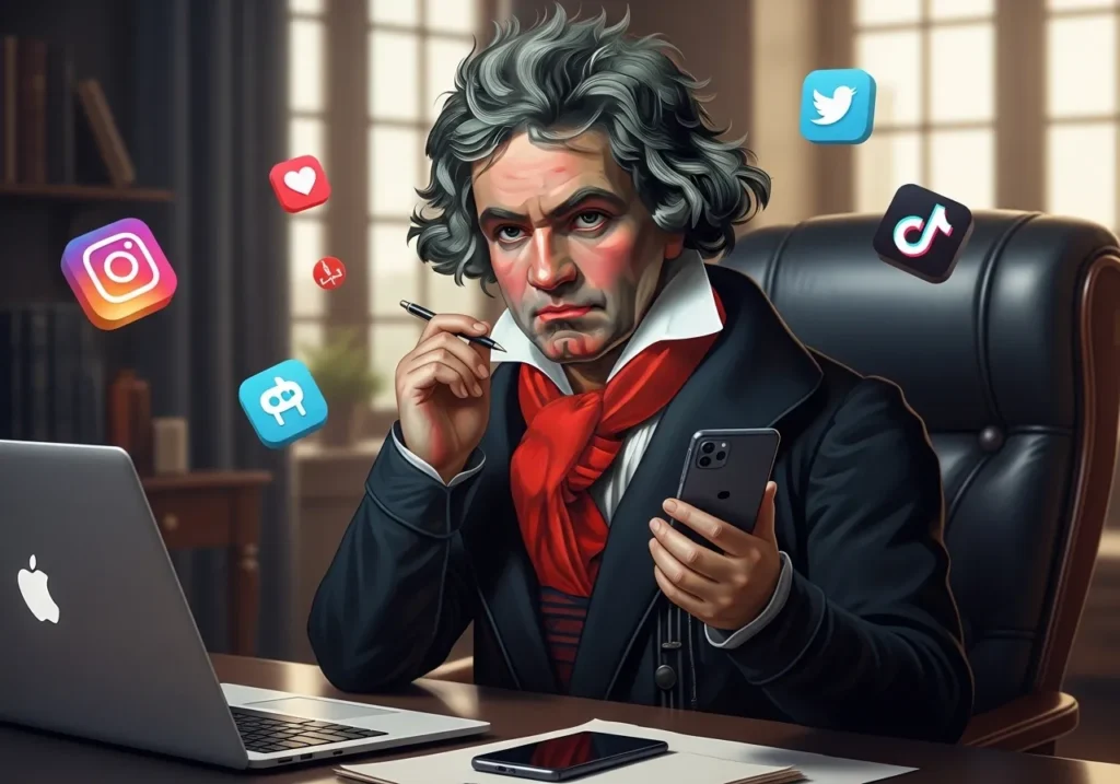 Social Media Beethoven Pickup Lines