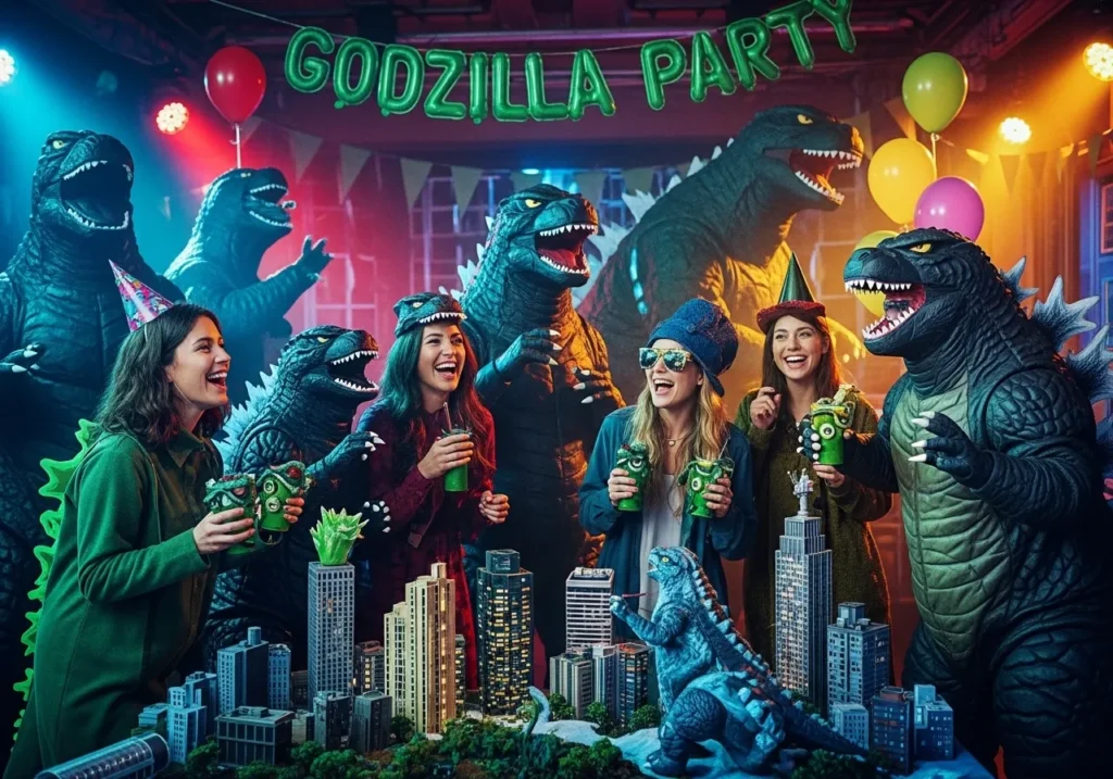 Godzilla Themed Party Lines