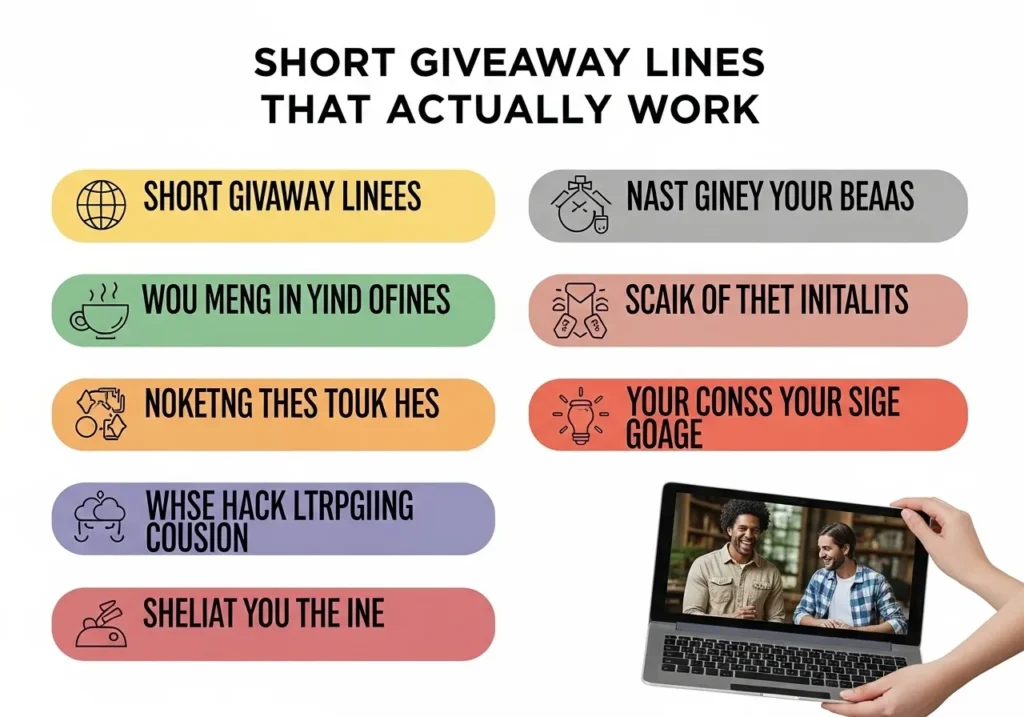 Short Giveaway Lines That Actually Work