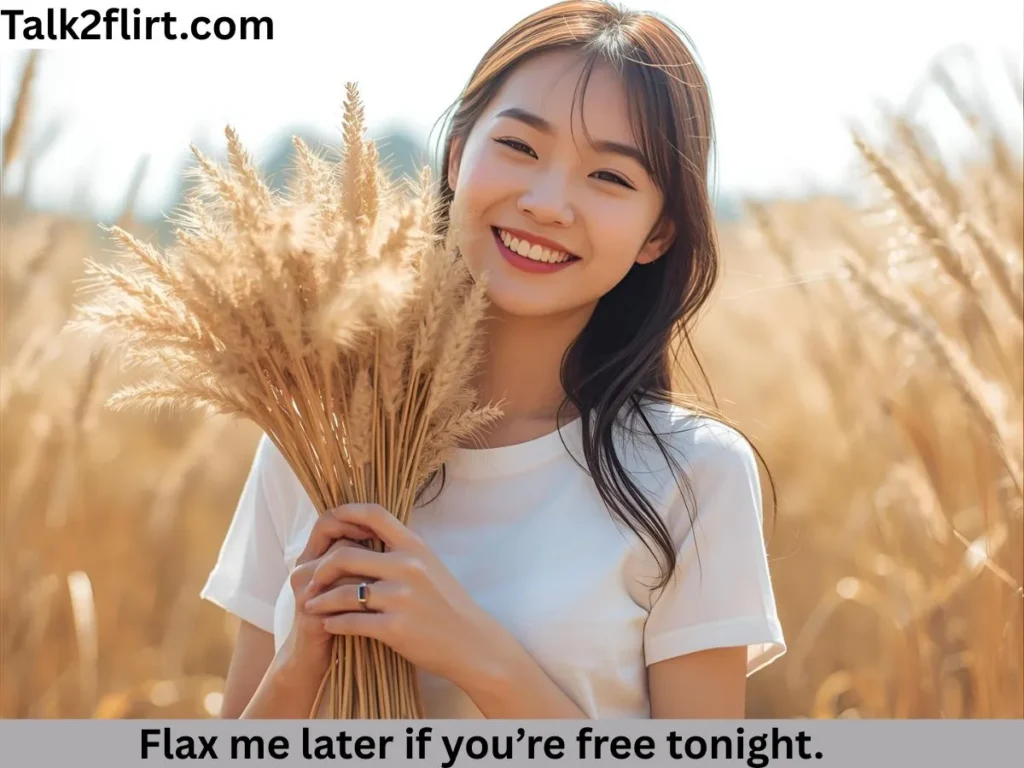 Funny Flax Pick Up Lines That’ll Make Them LOL