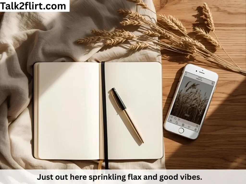 Instagram-Worthy Flax Pick Up Lines for Captions