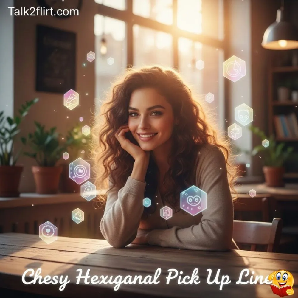 Cheesy Hexagonal Pick Up Lines