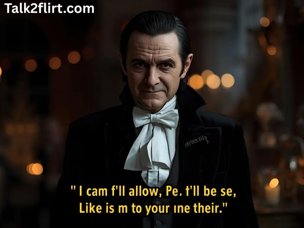 Creepy Dracula pick up lines