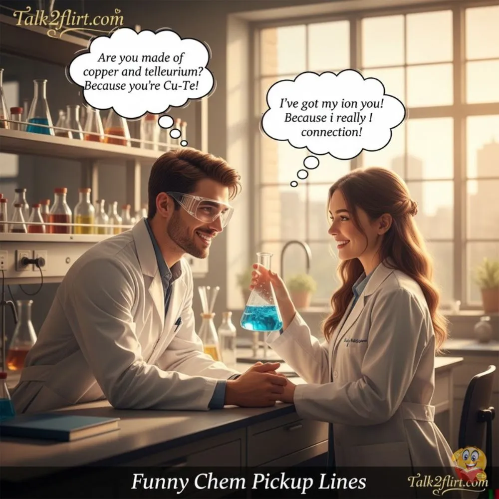 Funny Chem Pickup Lines