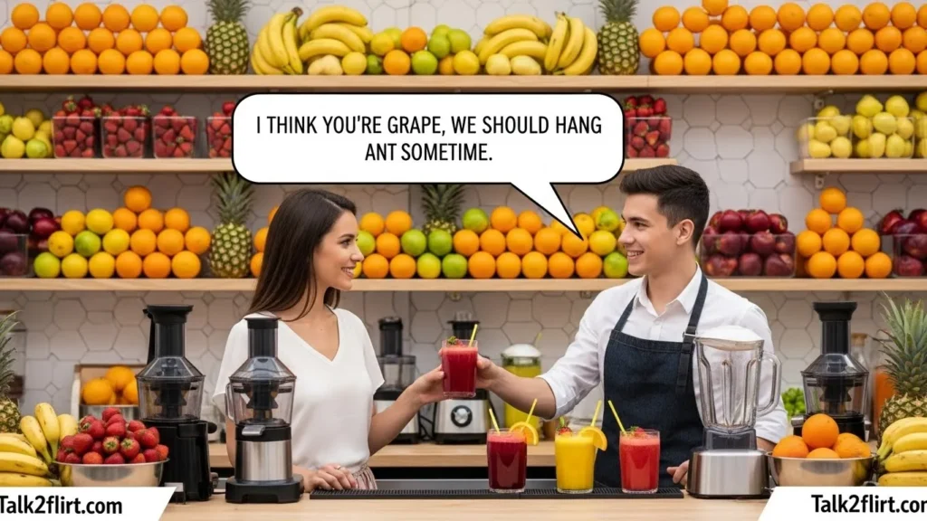 Fruit-Themed Juice Pick Up Lines