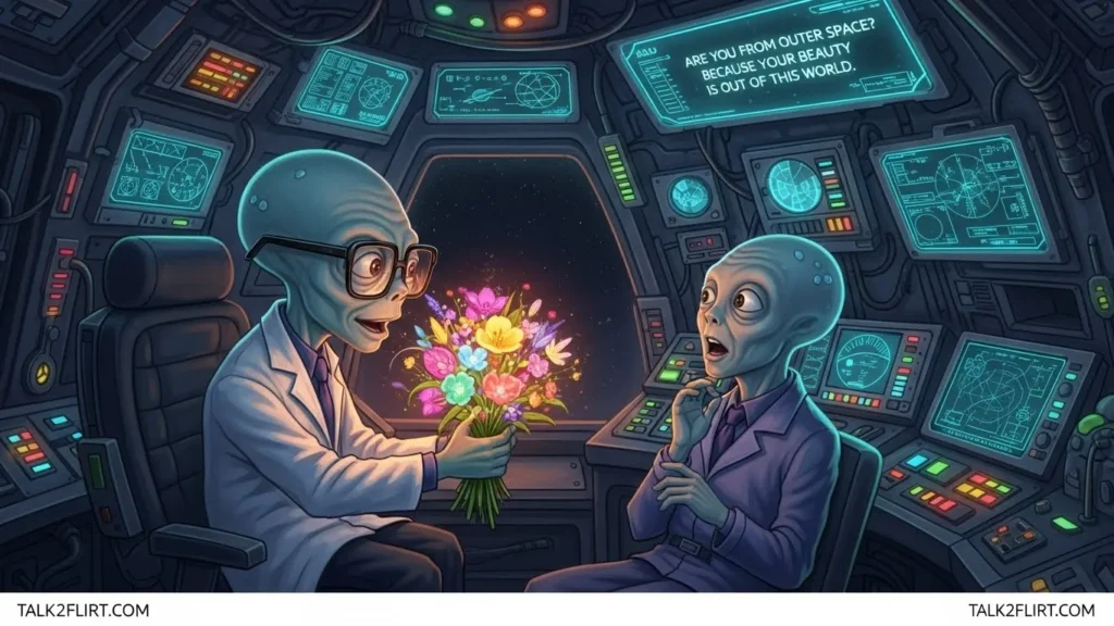 Nerdy Alien Pick Up Lines