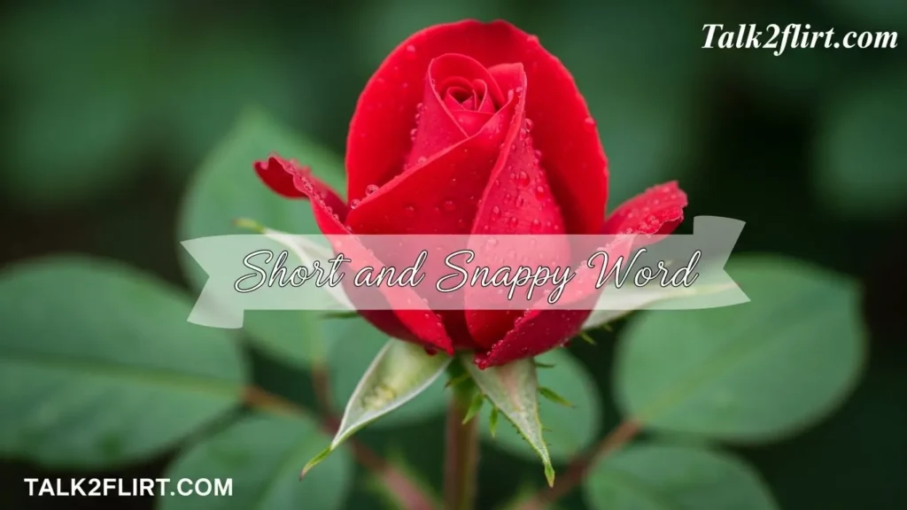 Short and Snappy Word Pick up Lines