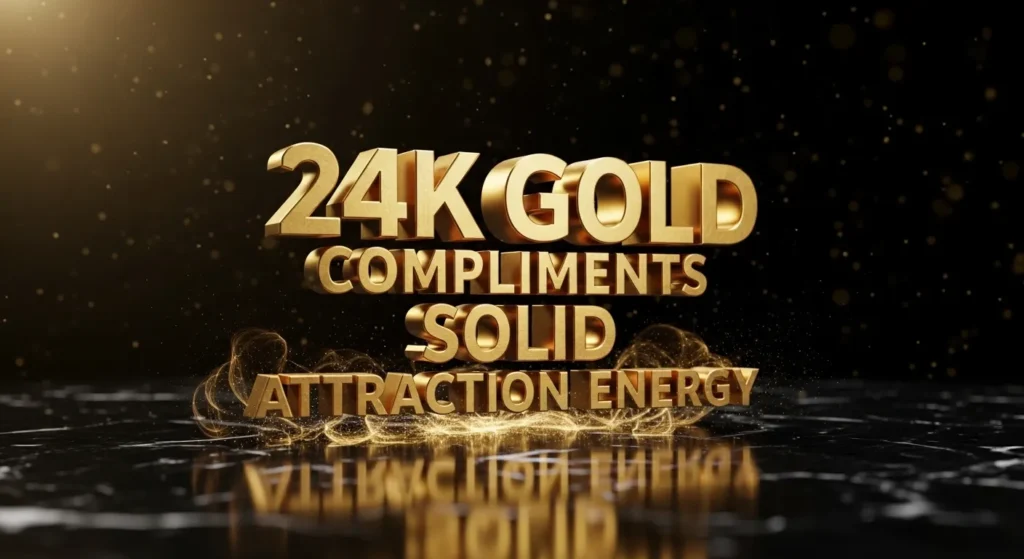 24K Gold Compliments Solid Attraction Energy