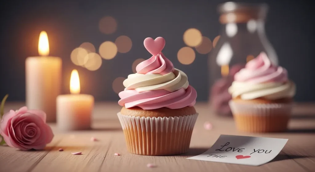 Romantic Cupcake Pick Up Lines with Heart