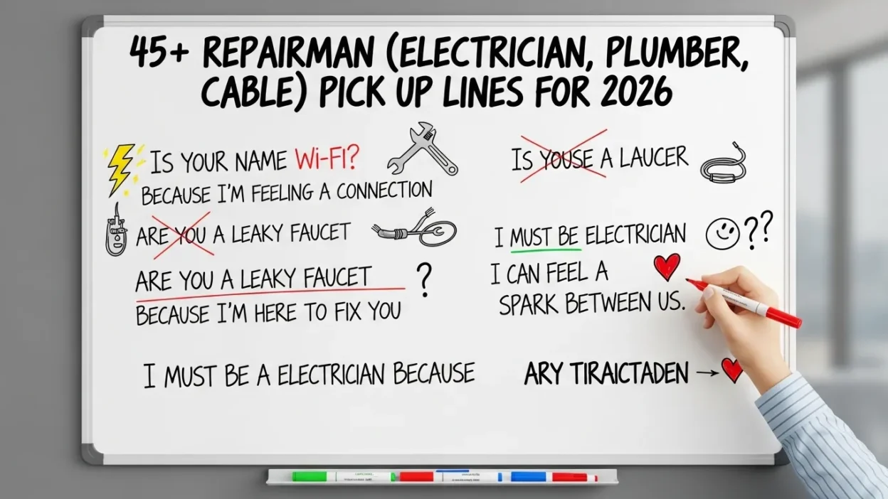 Repairman pick up lines