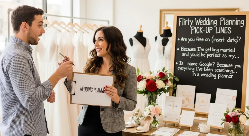 Flirty Wedding Planning Pick Up Lines