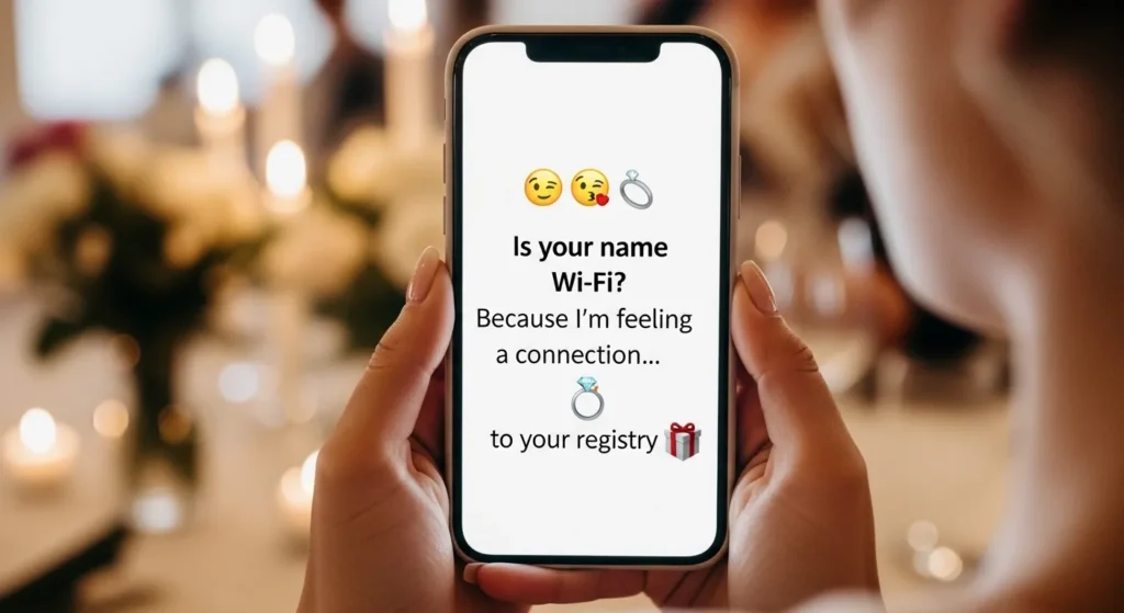 Flirty Wedding Registry Pickup Lines