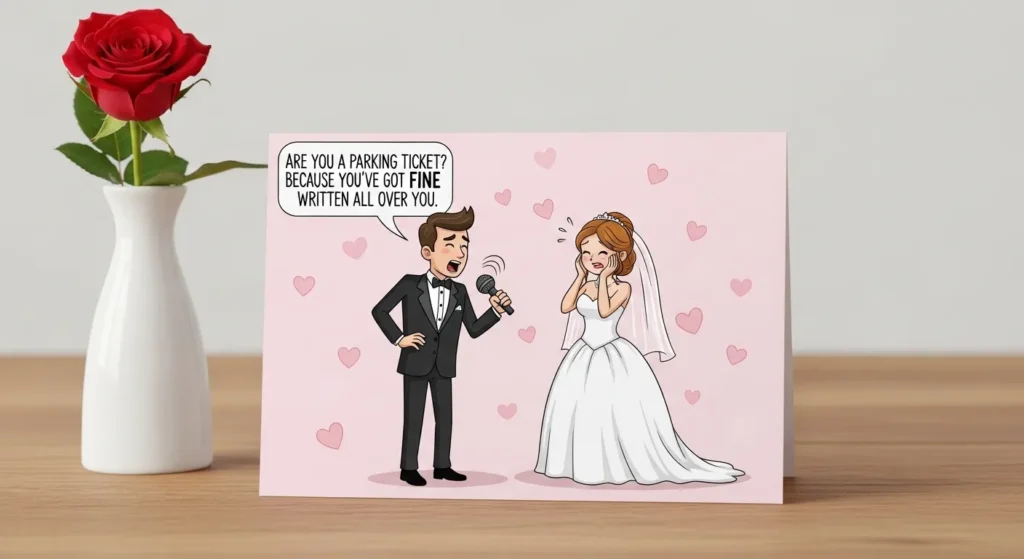 Funny Wedding Card Pickup Lines