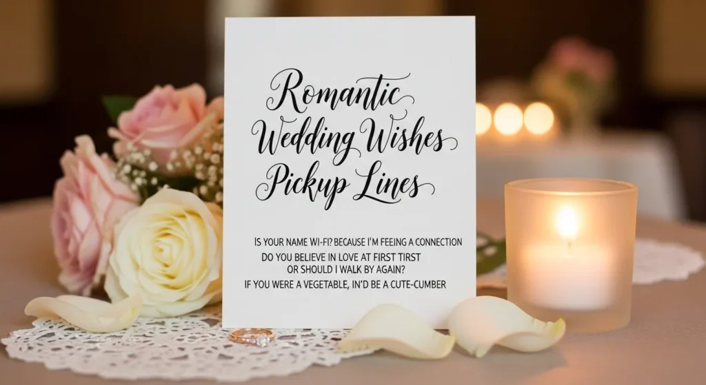 Romantic Wedding Wishes Pickup Lines