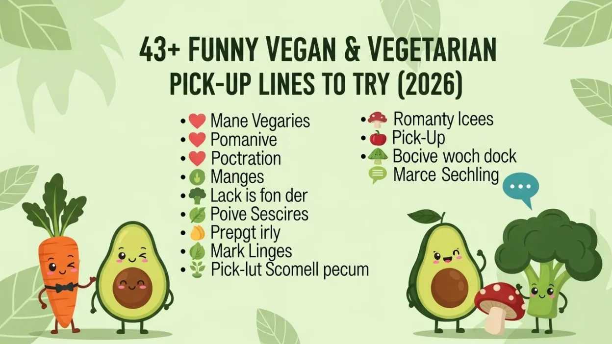 Vegan & Vegetarian Pick Up Lines