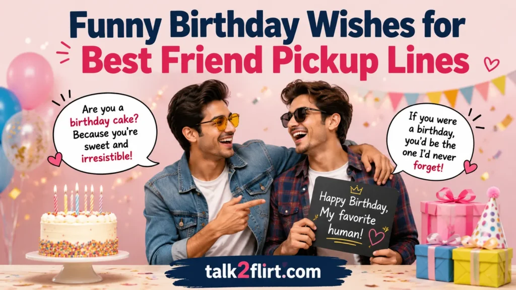 Funny Birthday Wishes for Best Friend Pickup Lines